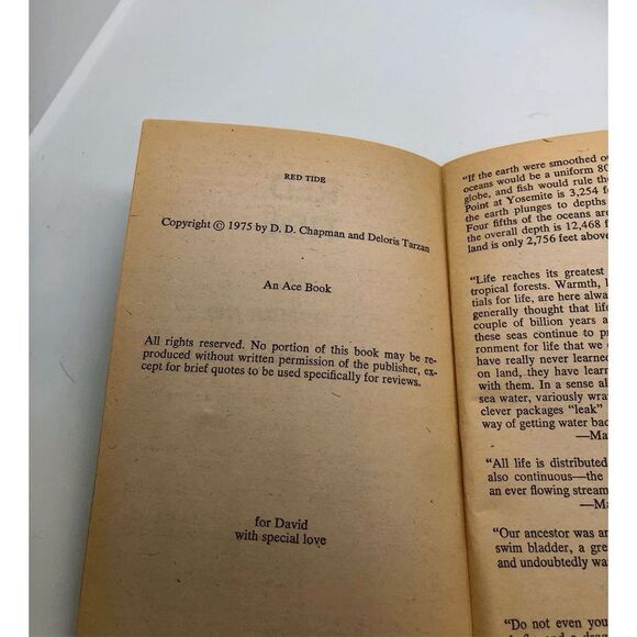 VNT SCI FI Red Tide by Chapman and Tarzan 1975 soft cover BOOK - Picture 10 of 15